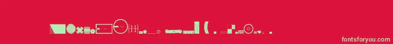 Landscapeplanning-Schriftart – Grüne Schriften auf rotem Hintergrund