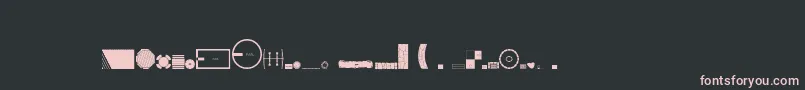 フォントLandscapeplanning – 黒い背景にピンクのフォント