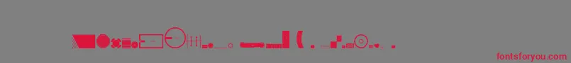 フォントLandscapeplanning – 赤い文字の灰色の背景