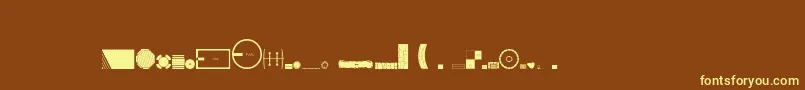 Landscapeplanning Font – Yellow Fonts on Brown Background
