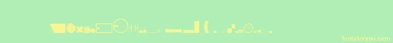 Landscapeplanning Font – Yellow Fonts on Green Background