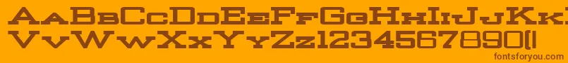 Шрифт StrongmanBold – коричневые шрифты на оранжевом фоне