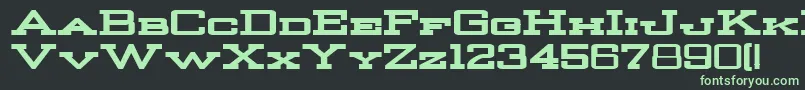 Czcionka StrongmanBold – zielone czcionki na czarnym tle