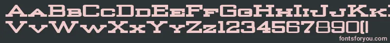 StrongmanBold-Schriftart – Rosa Schriften auf schwarzem Hintergrund