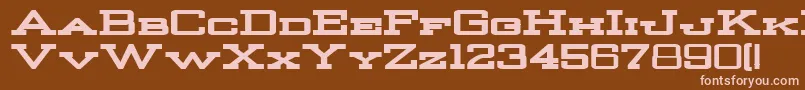 En savoir plus sur la police StrongmanBold Police StrongmanBold – polices roses sur fond brun