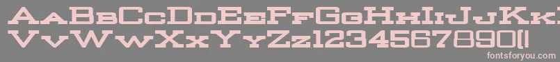 Fonte StrongmanBold – fontes rosa em um fundo cinza