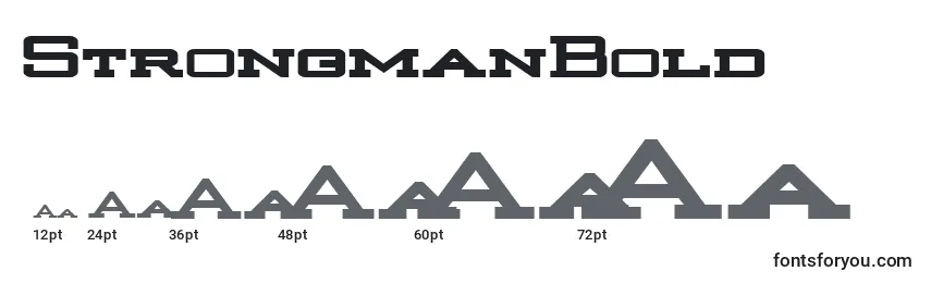 StrongmanBold Font Sizes