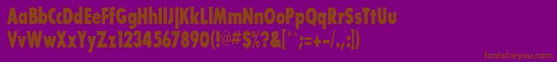 Police BouganBlackcondensedSsiExtraBoldCondensed – polices brunes sur fond violet