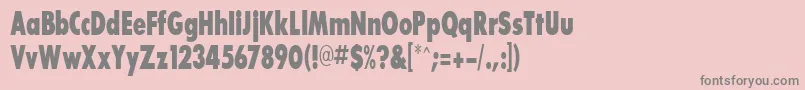 BouganBlackcondensedSsiExtraBoldCondensed Font – Gray Fonts on Pink Background