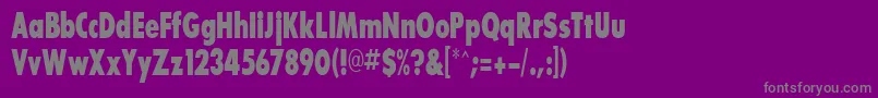 Weitere Informationen zur BouganBlackcondensedSsiExtraBoldCondensed-Schriftart BouganBlackcondensedSsiExtraBoldCondensed-Schriftart – Graue Schriften auf violettem Hintergrund