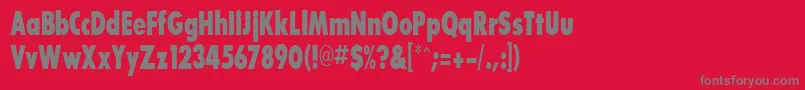 BouganBlackcondensedSsiExtraBoldCondensed Font – Gray Fonts on Red Background