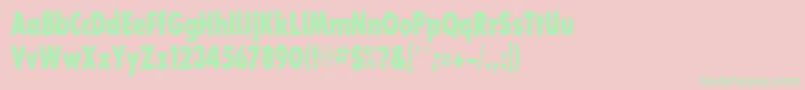 Шрифт BouganBlackcondensedSsiExtraBoldCondensed – зелёные шрифты на розовом фоне