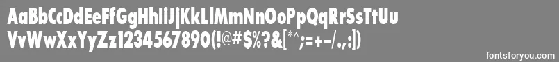 BouganBlackcondensedSsiExtraBoldCondensed Font – White Fonts on Gray Background