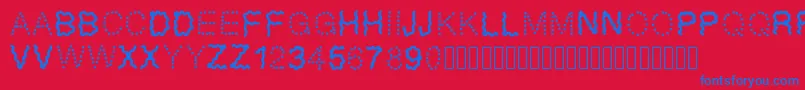 Funny Font – Blue Fonts on Red Background