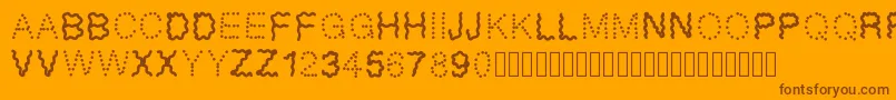 Funny Font – Brown Fonts on Orange Background