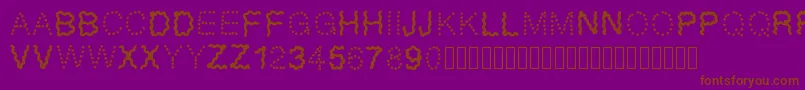 Funny Font – Brown Fonts on Purple Background