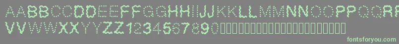 Czcionka Funny – zielone czcionki na szarym tle