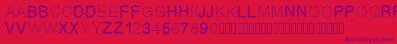 Funny Font – Purple Fonts on Red Background