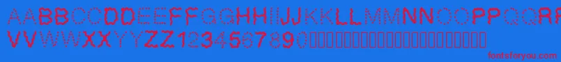 Funny Font – Red Fonts on Blue Background