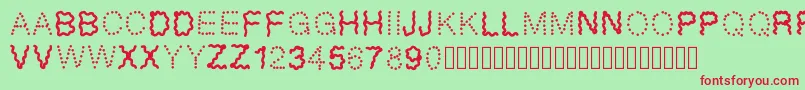 Funny Font – Red Fonts on Green Background