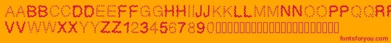 Funny Font – Red Fonts on Orange Background