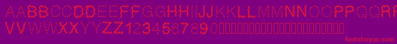 Funny Font – Red Fonts on Purple Background