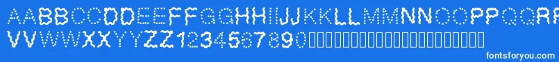 Funny Font – White Fonts on Blue Background