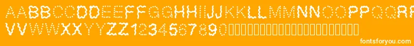 Funny Font – White Fonts on Orange Background