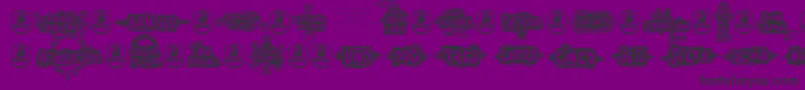 FeCheVivaBanana-Schriftart – Schwarze Schriften auf violettem Hintergrund