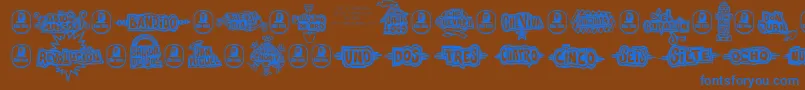 FeCheVivaBanana Font – Blue Fonts on Brown Background