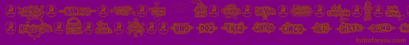 FeCheVivaBanana Font – Brown Fonts on Purple Background