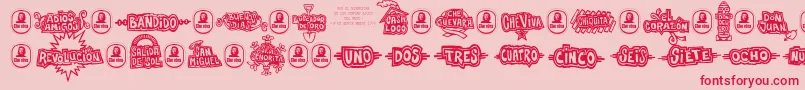 FeCheVivaBanana Font – Red Fonts on Pink Background