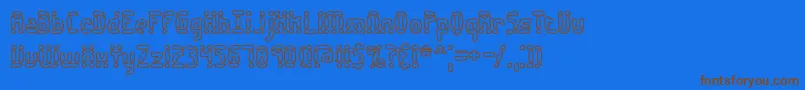 AmalgamateOBrk Font – Brown Fonts on Blue Background
