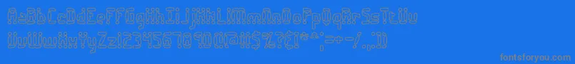 AmalgamateOBrk-Schriftart – Graue Schriften auf blauem Hintergrund