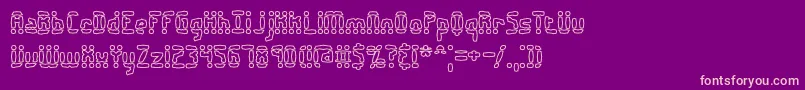 AmalgamateOBrk Font – Pink Fonts on Purple Background