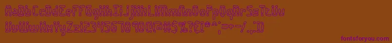 AmalgamateOBrk Font – Purple Fonts on Brown Background
