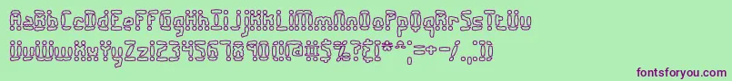 AmalgamateOBrk Font – Purple Fonts on Green Background