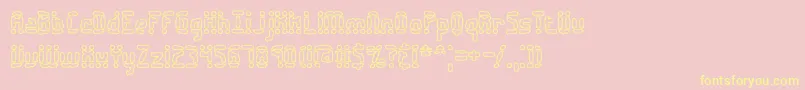 AmalgamateOBrk Font – Yellow Fonts on Pink Background