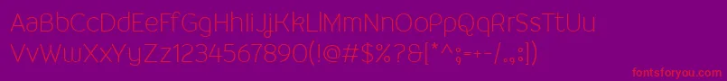 MalinaLight Font – Red Fonts on Purple Background