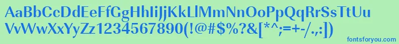 UrwimperialtnarBold Font – Blue Fonts on Green Background