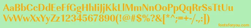 UrwimperialtnarBold Font – Orange Fonts on Green Background