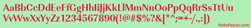 UrwimperialtnarBold Font – Red Fonts on Green Background