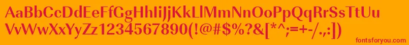 UrwimperialtnarBold Font – Red Fonts on Orange Background