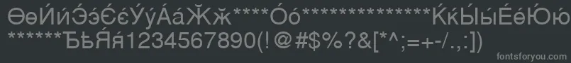 CyrillicsansMedium Font – Gray Fonts on Black Background
