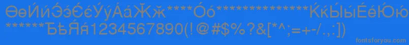 CyrillicsansMedium Font – Gray Fonts on Blue Background