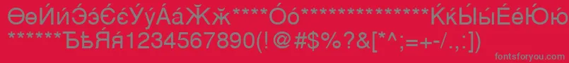CyrillicsansMedium Font – Gray Fonts on Red Background