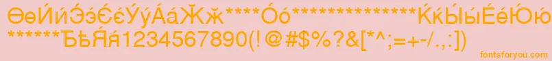 CyrillicsansMedium Font – Orange Fonts on Pink Background