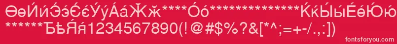 CyrillicsansMedium Font – Pink Fonts on Red Background