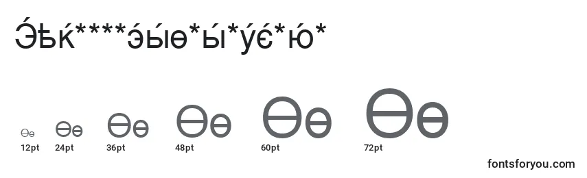 Размеры шрифта CyrillicsansMedium