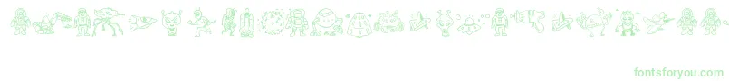 SillyAliens-fontti – vihreät fontit